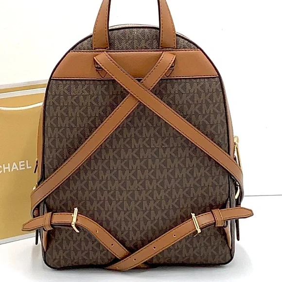 MICHAEL KORS JAYCEE MEDIUM BACKPACK BROWN SIGNATURE COLOR